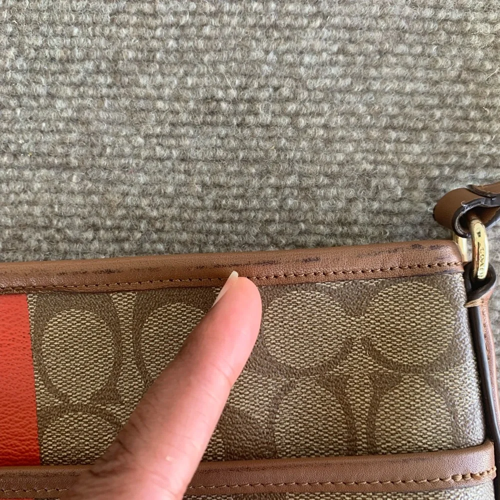 Coach Orange and Tan Cross Body - Picture 14 of 14